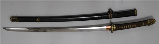 A Showa-To Samurai katana, length 92cm
